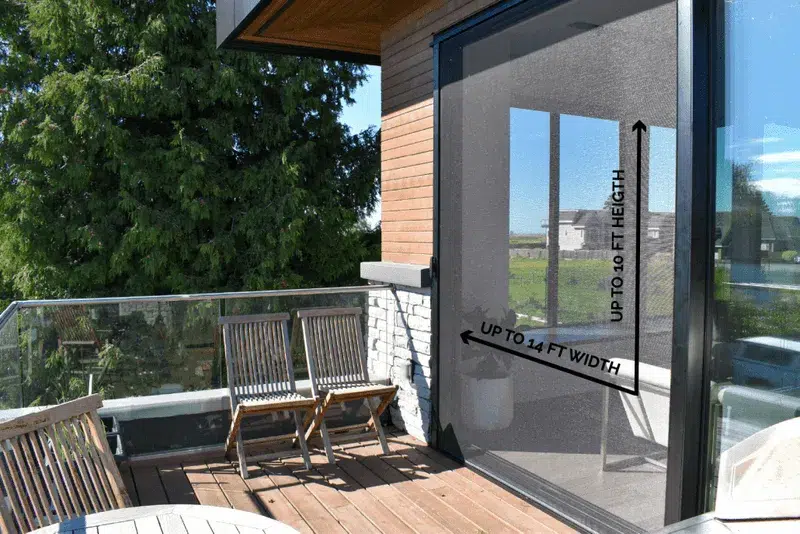 Large Opening
Retractable Screen Door
