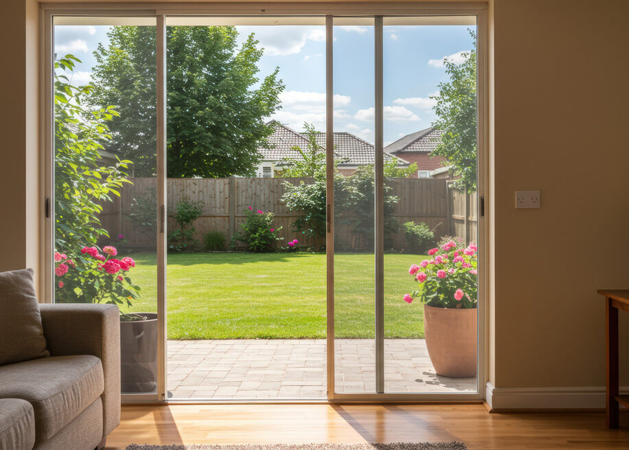 Front door retractable screen